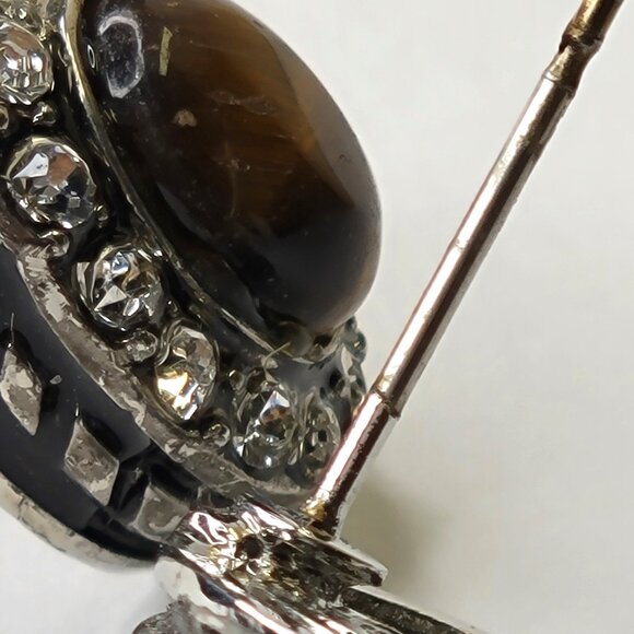 Tiger Eye Stud Earrings - Picture 8 of 13